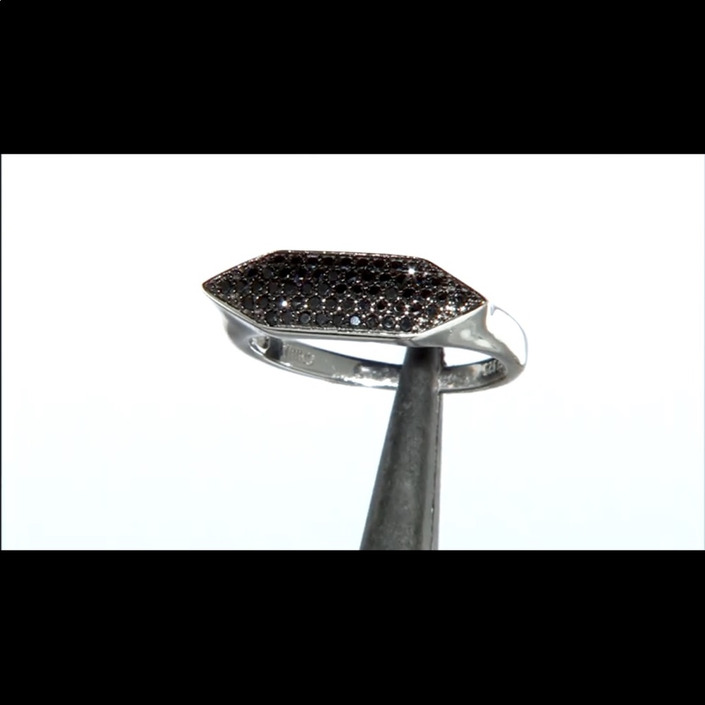 925 SS Black Spinel 0.50ctw Ring
